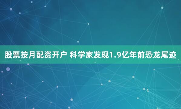 股票按月配资开户 科学家发现1.9亿年前恐龙尾迹