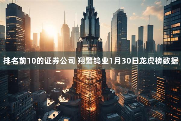 排名前10的证券公司 翔鹭钨业1月30日龙虎榜数据
